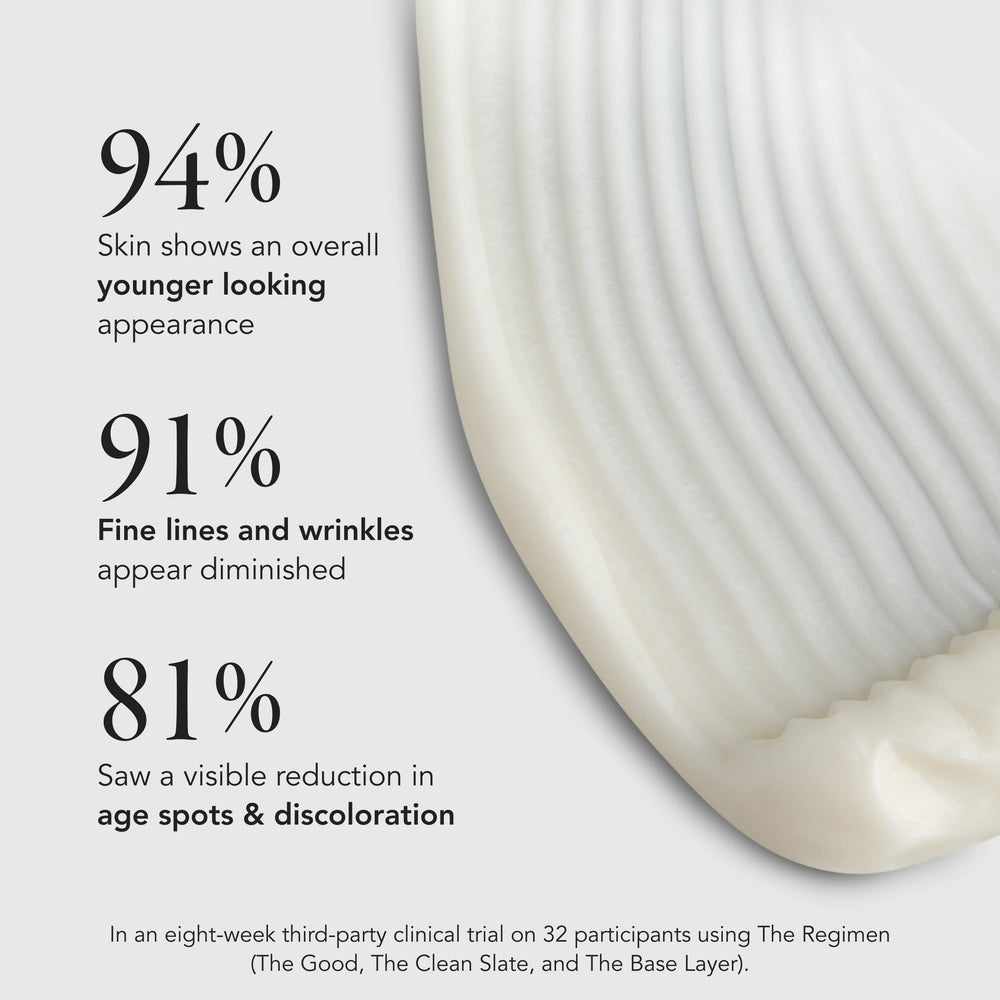 Caldera + Lab The Base Layer ingredients-closeup highlighting plant stem cells and botanicals for nourishing care.