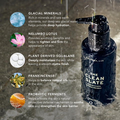 Caldera + Lab The Clean Slate foam texture gently cleansing, ideal for sensitive or dry skin during daily routine.