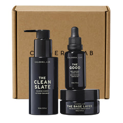 Caldera + Lab Regimen face cleanser removes oil and impurities for fresher skin.