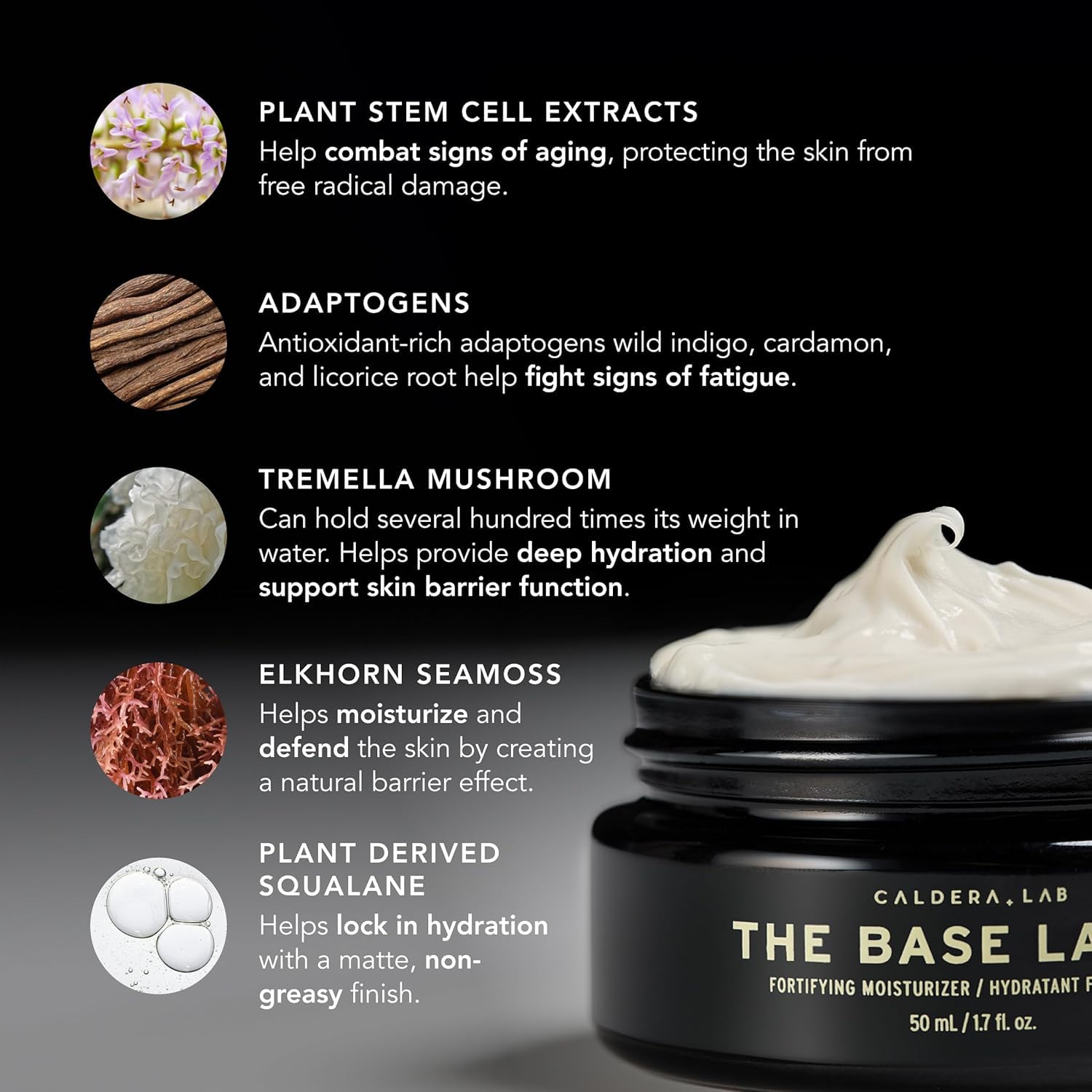 Caldera + Lab Regimen fireweed extract highlights antioxidant protection for skin health.