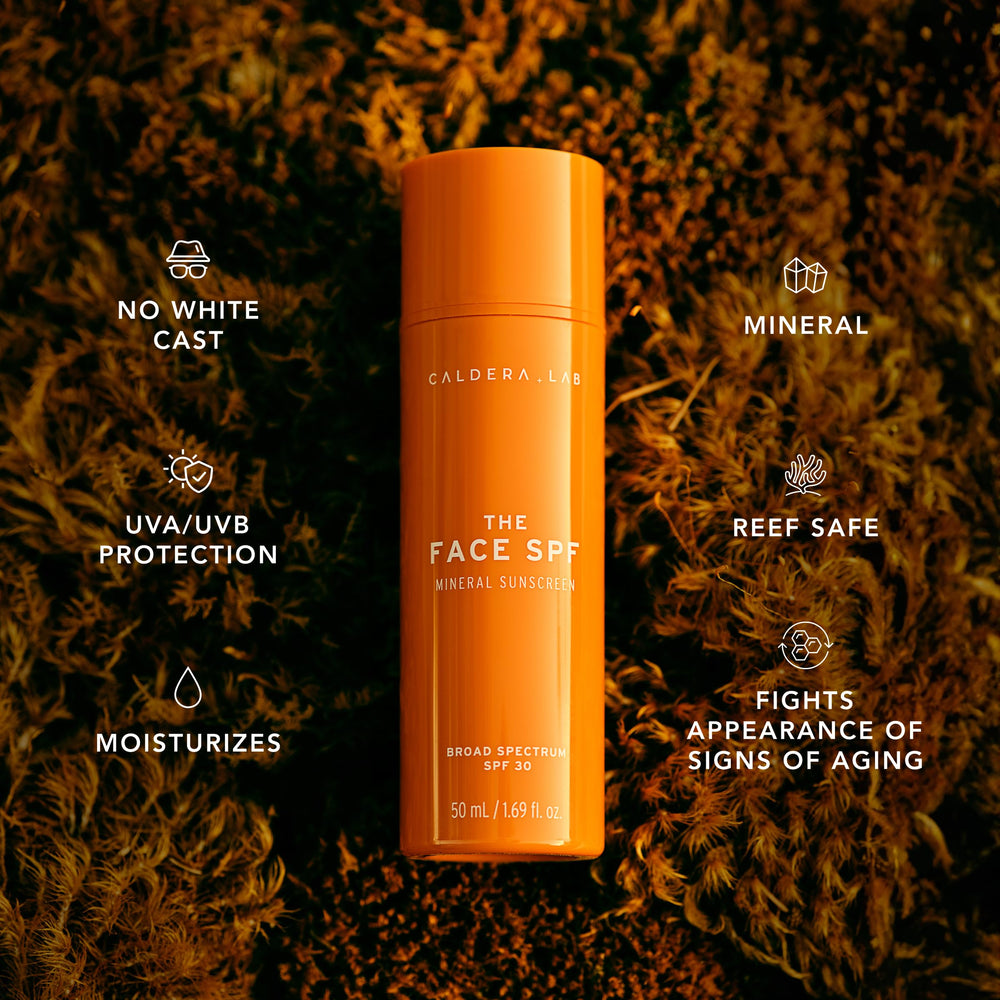The Face SPF illustrates broad-spectrum UVA/UVB protection on skin