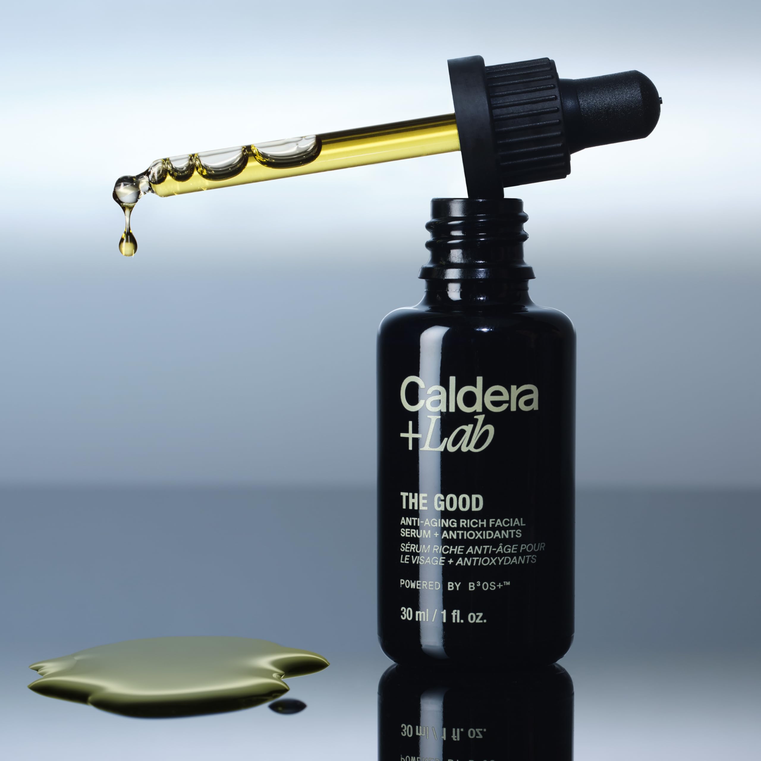 Caldera + Lab The Good ingredients include CoQ10 and wild-harvested botanicals.