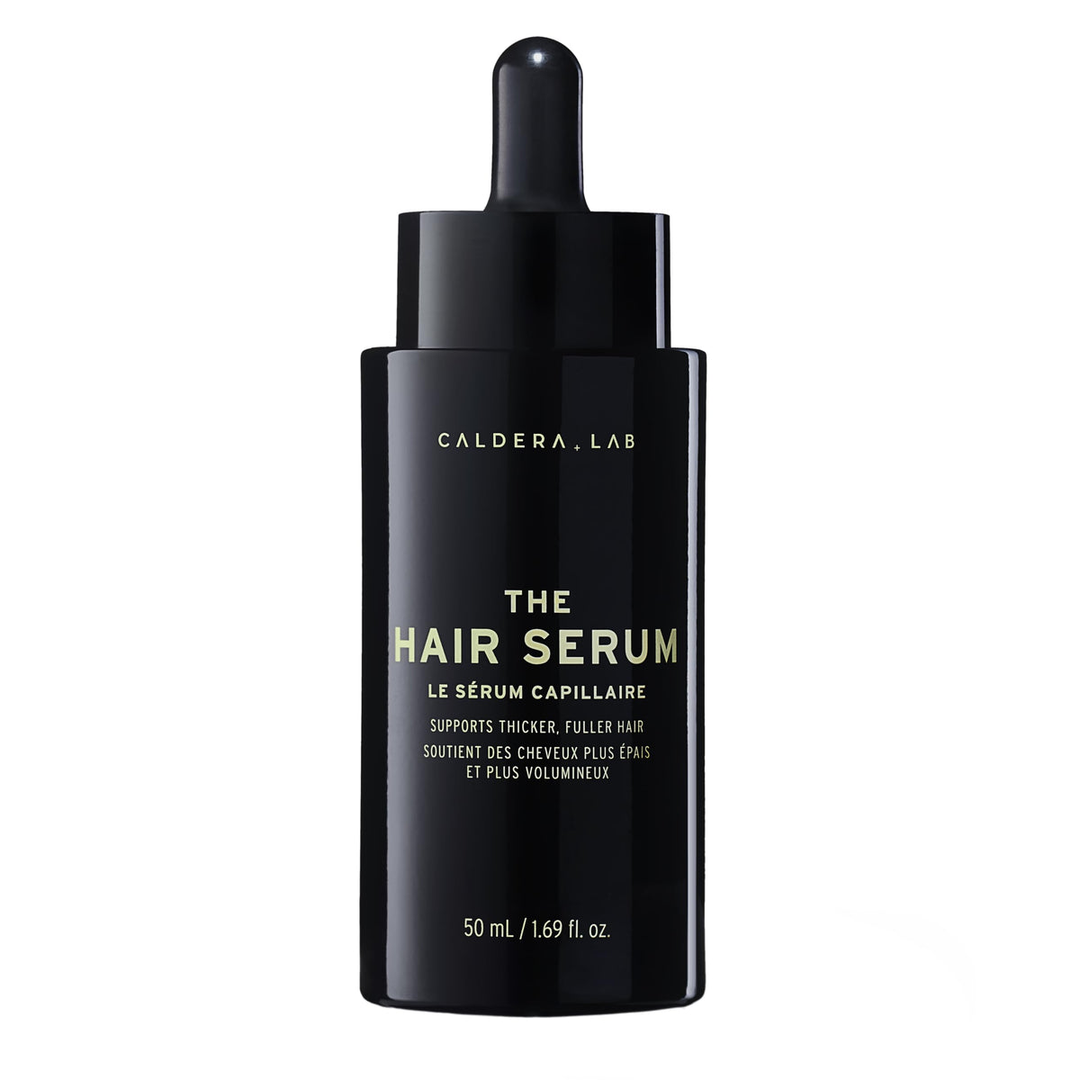 Caldera + Lab The Hair Serum bottle pour for precise application.