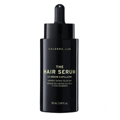 Caldera + Lab The Hair Serum bottle pour for precise application.