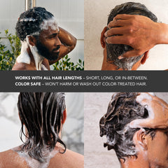 Caldera + Lab The Shampoo plant-based surfactants cleanse without stripping moisture
