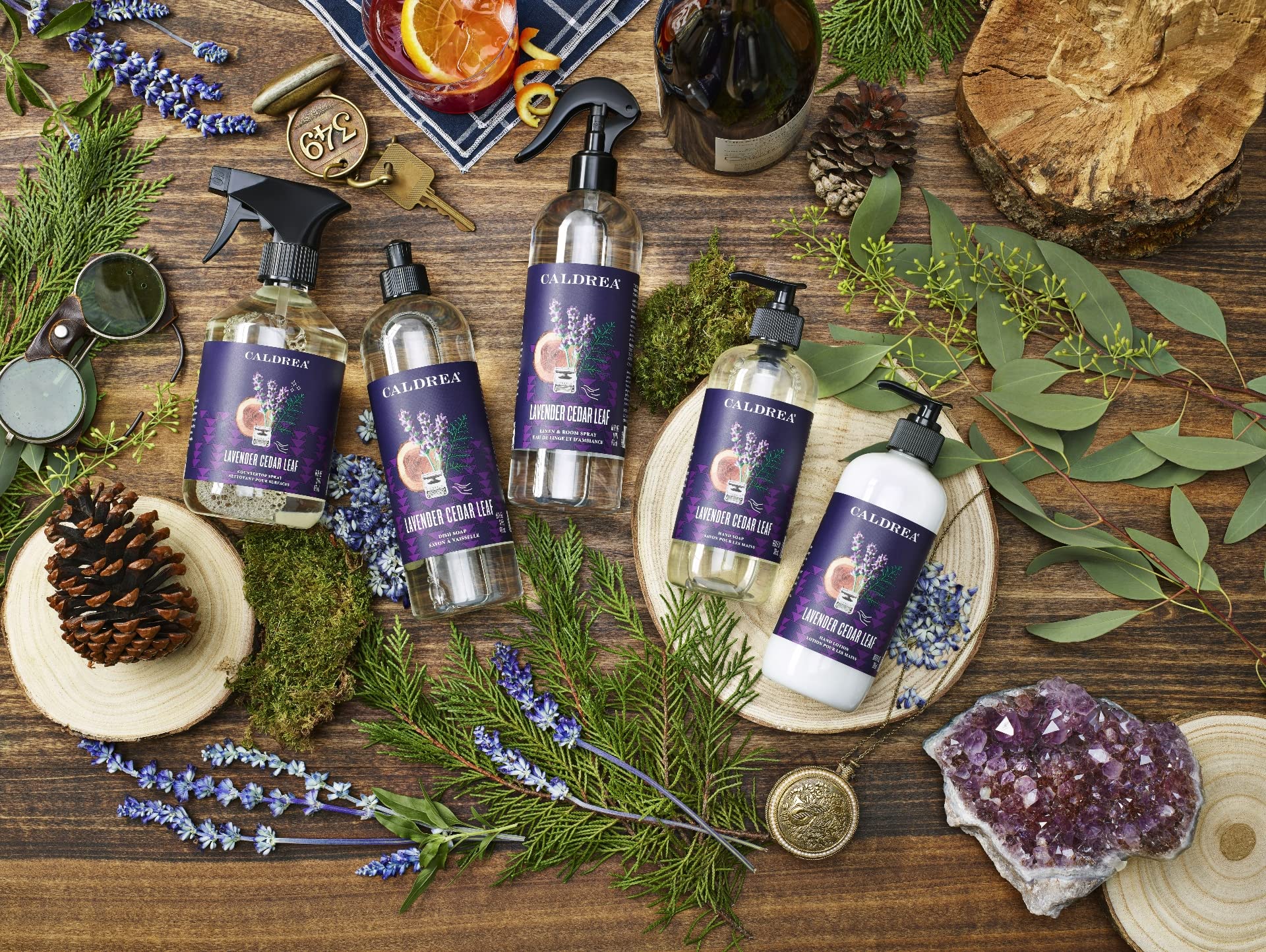 Caldrea packaging highlights clean ingredients and phthalate-free formula.