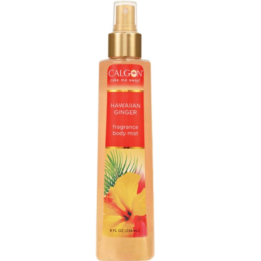 Calgon Hawaiian Ginger body mist bottle spray for daily wear with tropical aroma