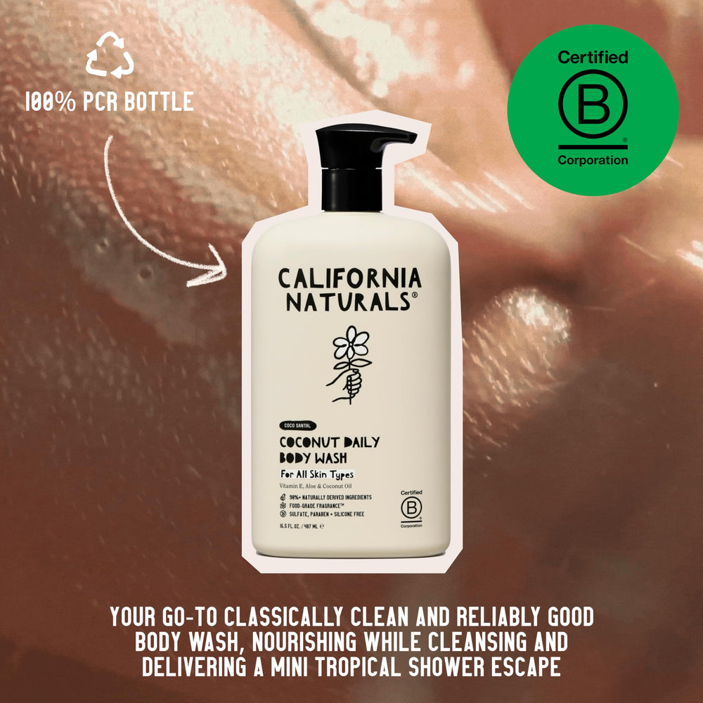 California Naturals Body Wash works for all skin types, including sensitive skin.