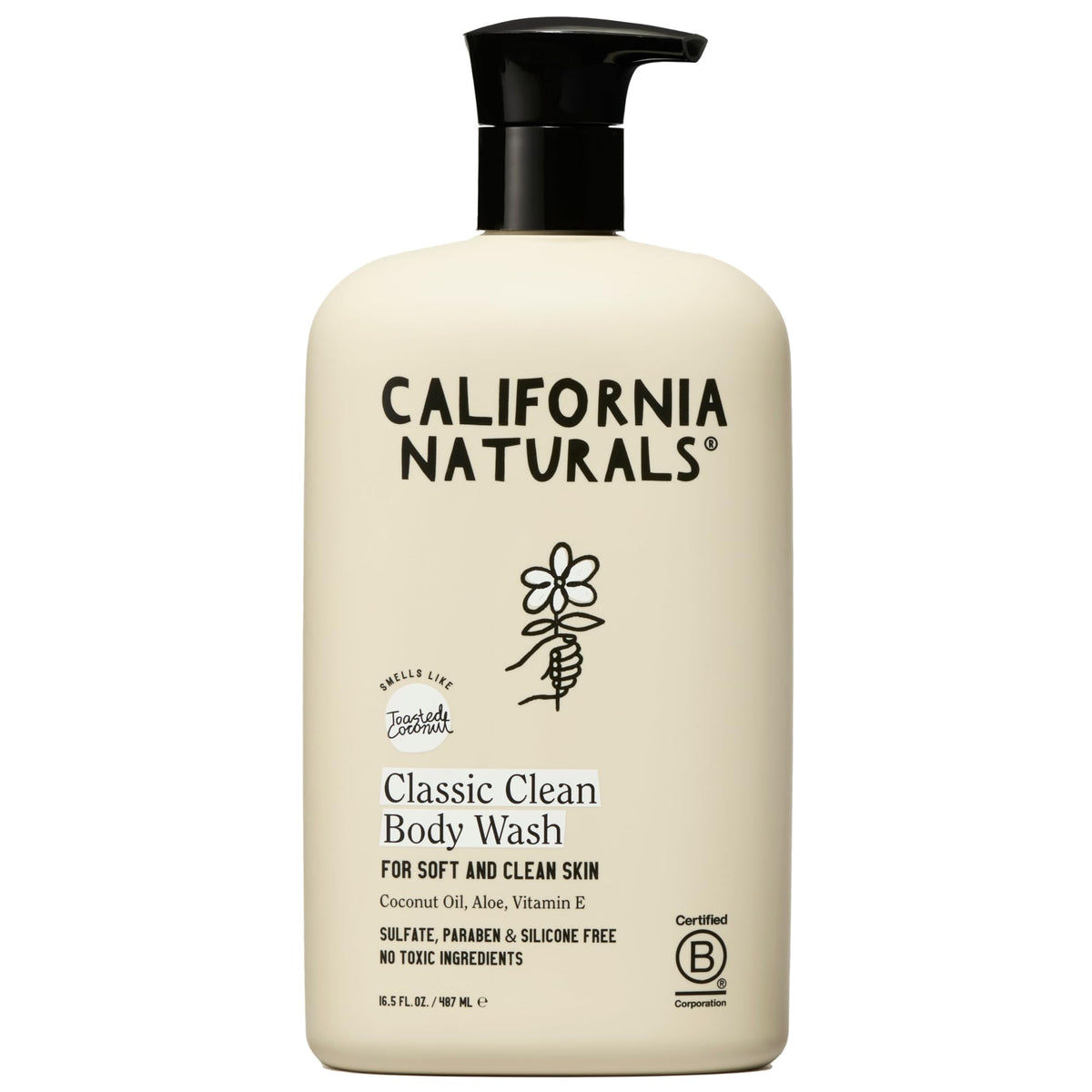 California Naturals Body Wash bottle shows premium hydration and cleansing benefits.
