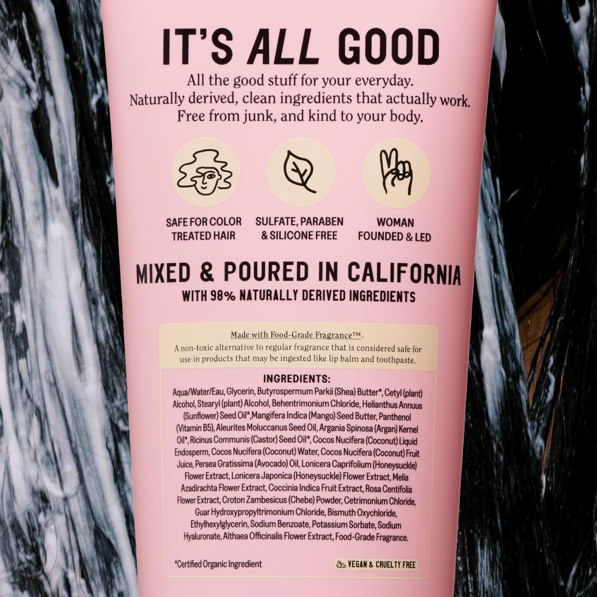 California-made label signals local production and quality control for the mask.