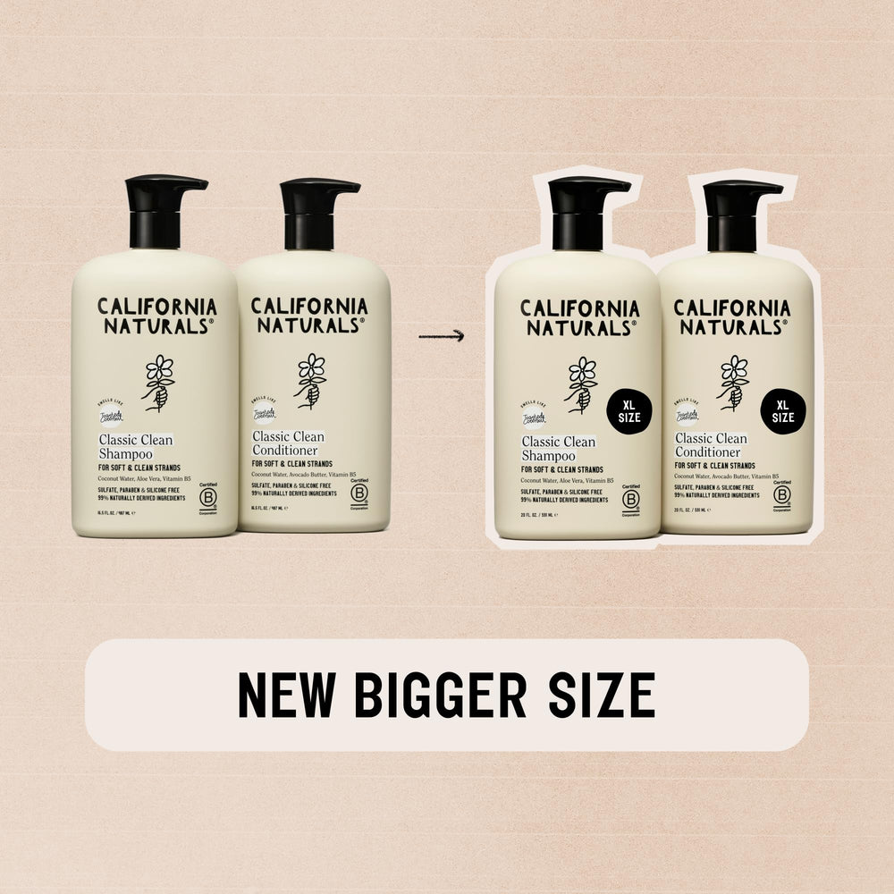 California Naturals coconut shampoo set packaging shows vegan cruelty-free lifestyle