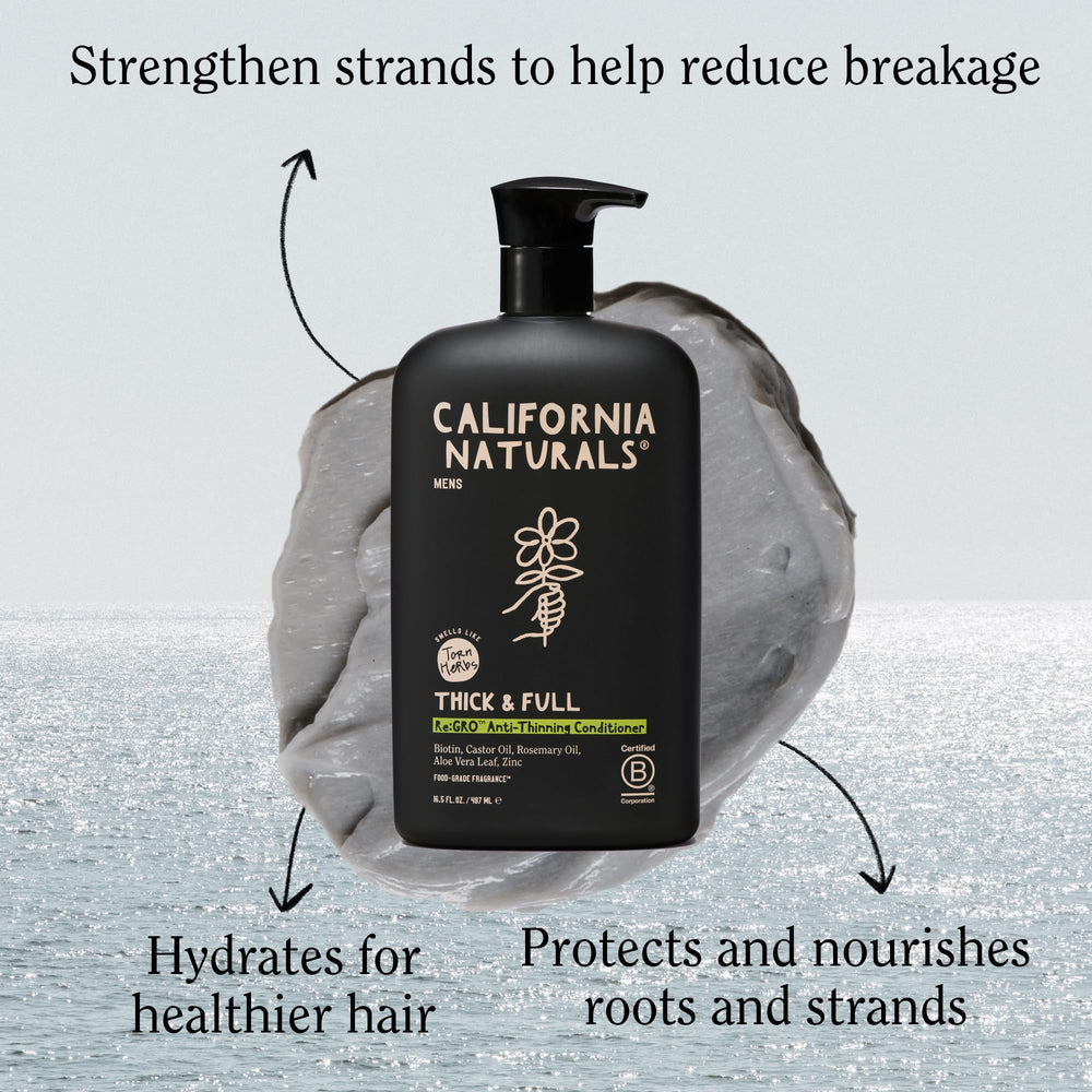 California Naturals Re:GRO conditioner being poured for even distribution