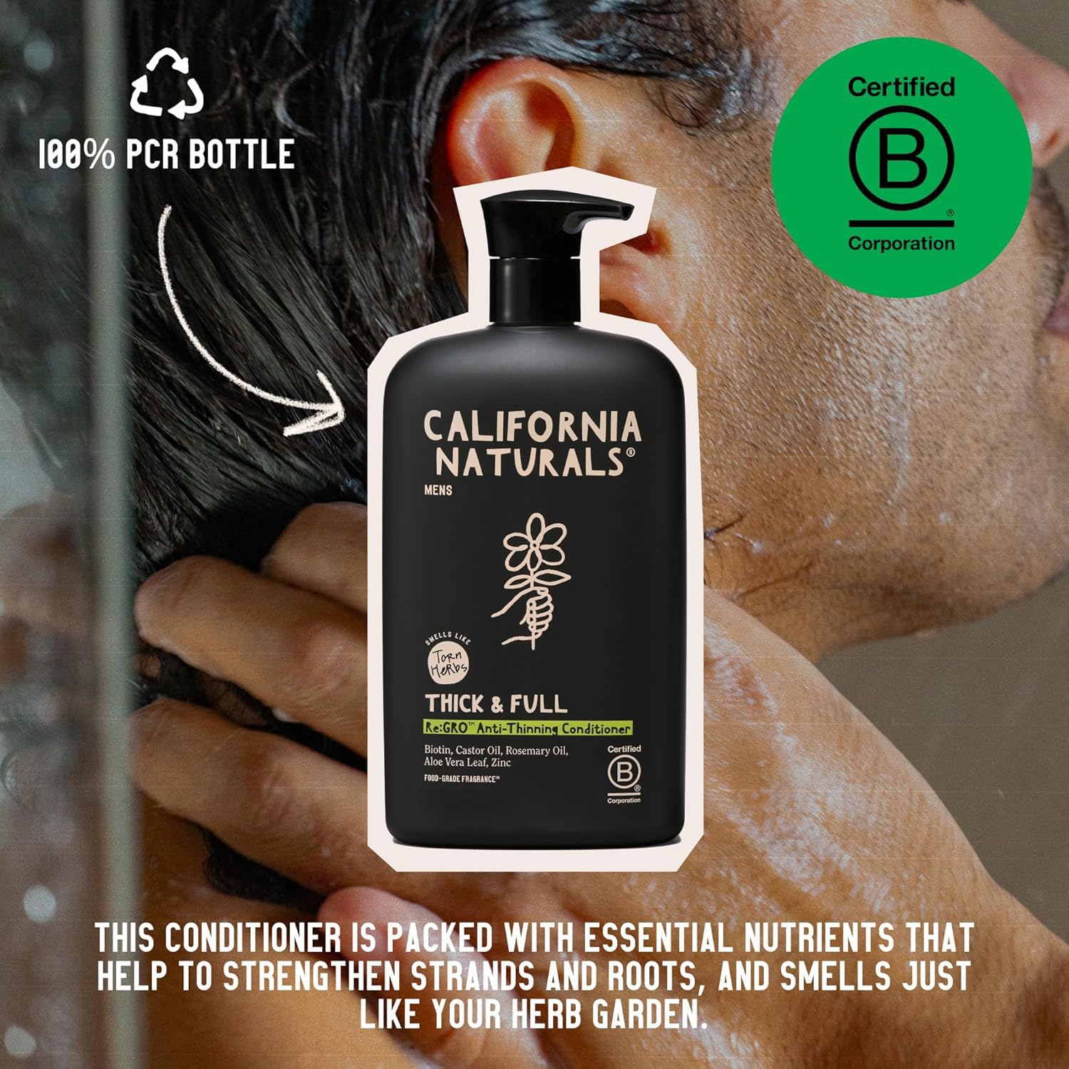 California Naturals Re:GRO conditioner ingredients: biotin, castor oil, argan oil