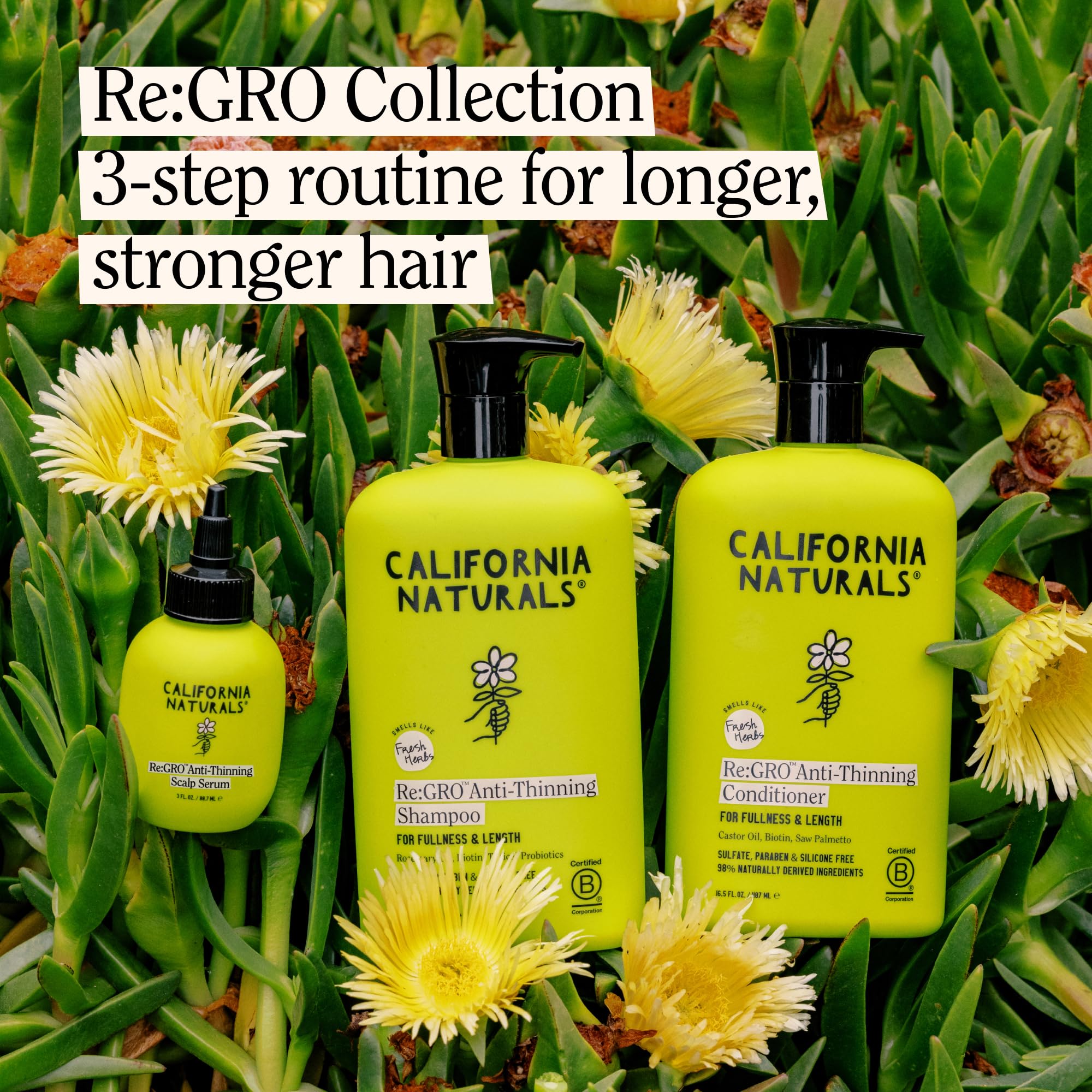 California Naturals Re:GRO safe for color-treated hair and extended wear
