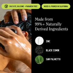 California Naturals Re:GRO Shampoo scalp nourishment for stronger-feeling strands.