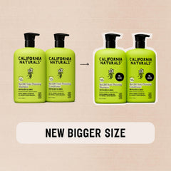 California Naturals Re:GRO ingredients board highlights rosemary and biotin for hair care.