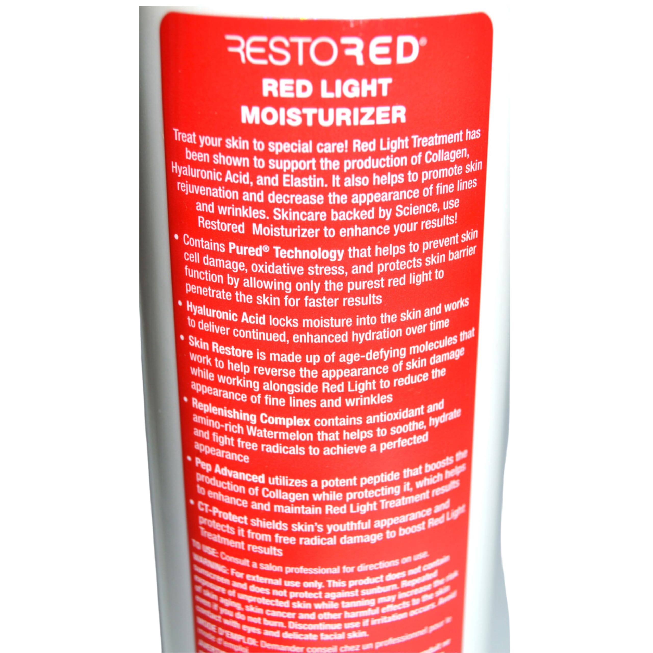 California Tan Restored Moisturizer applied cream demonstrates quick absorption after cleansing.