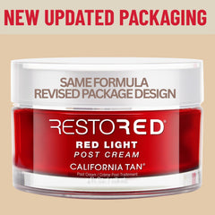 California Tan Restored Post Cream swirl shows rich aloe texture for soothing skin.