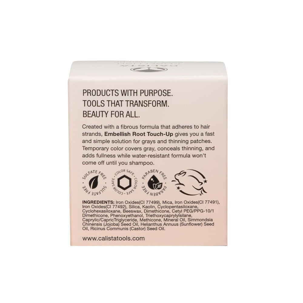 Calista Root Touch-Up is used at the hairline to cover thinning.