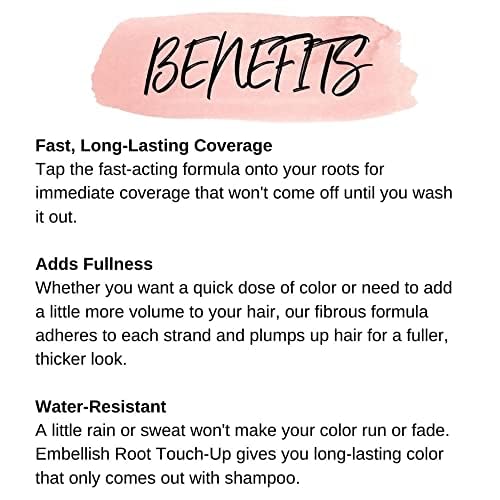 Calista Root Touch-Up formula resists water and sweat.