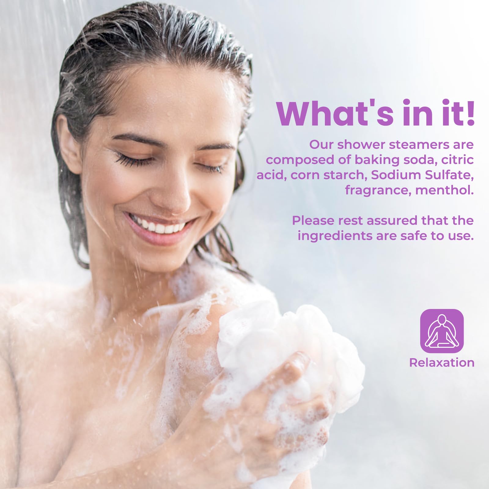 CalmNFiz coconut shower steamer adds tropical notes during showers.
