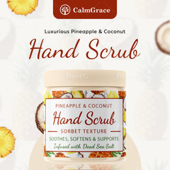 CalmGrace sorbet-texture scrub shows a luxe buff for dry skin.