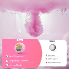 CalmNfiz bath bombs with scent labels for quick scent selection.