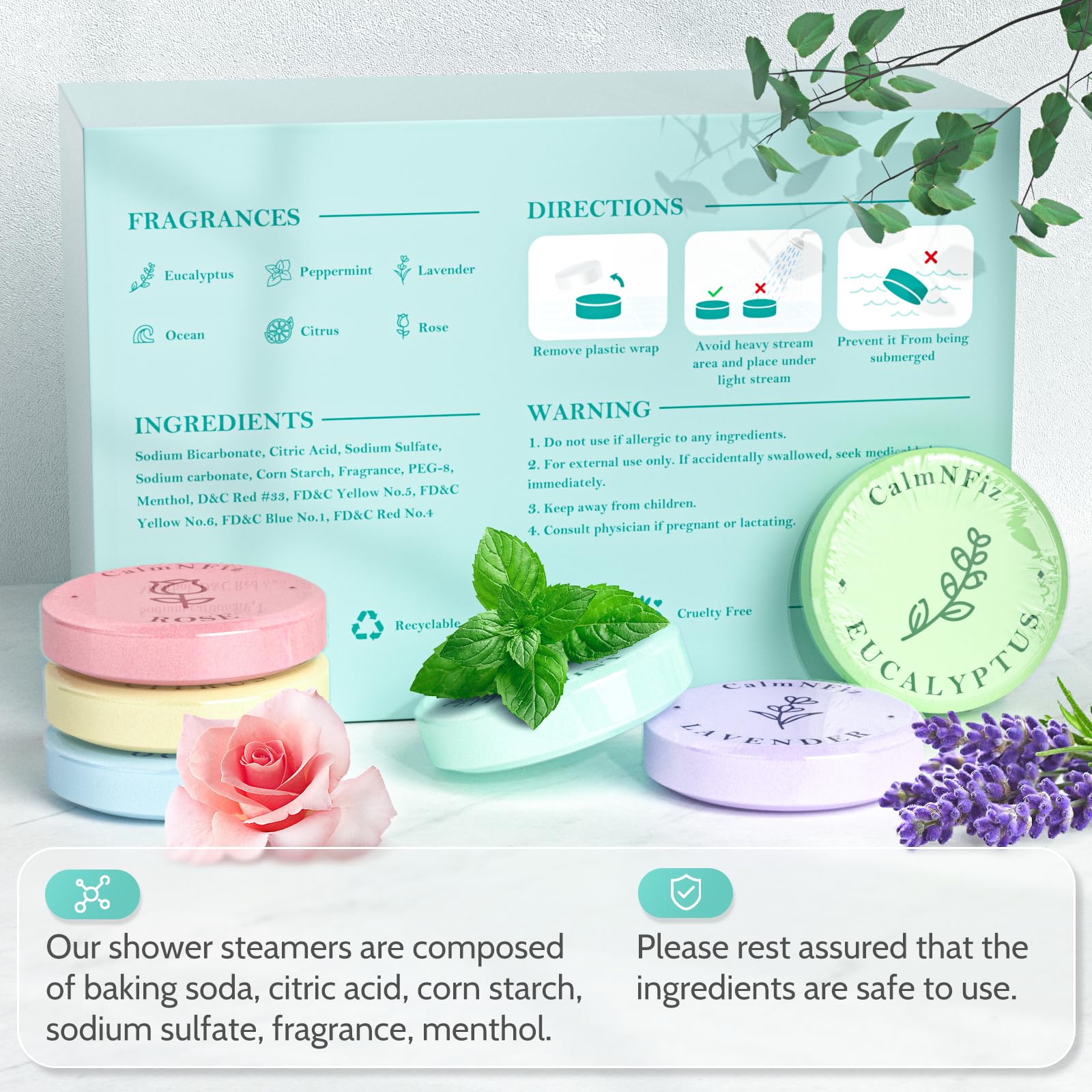 CalmNFiz present box with six scents, ideal gift.