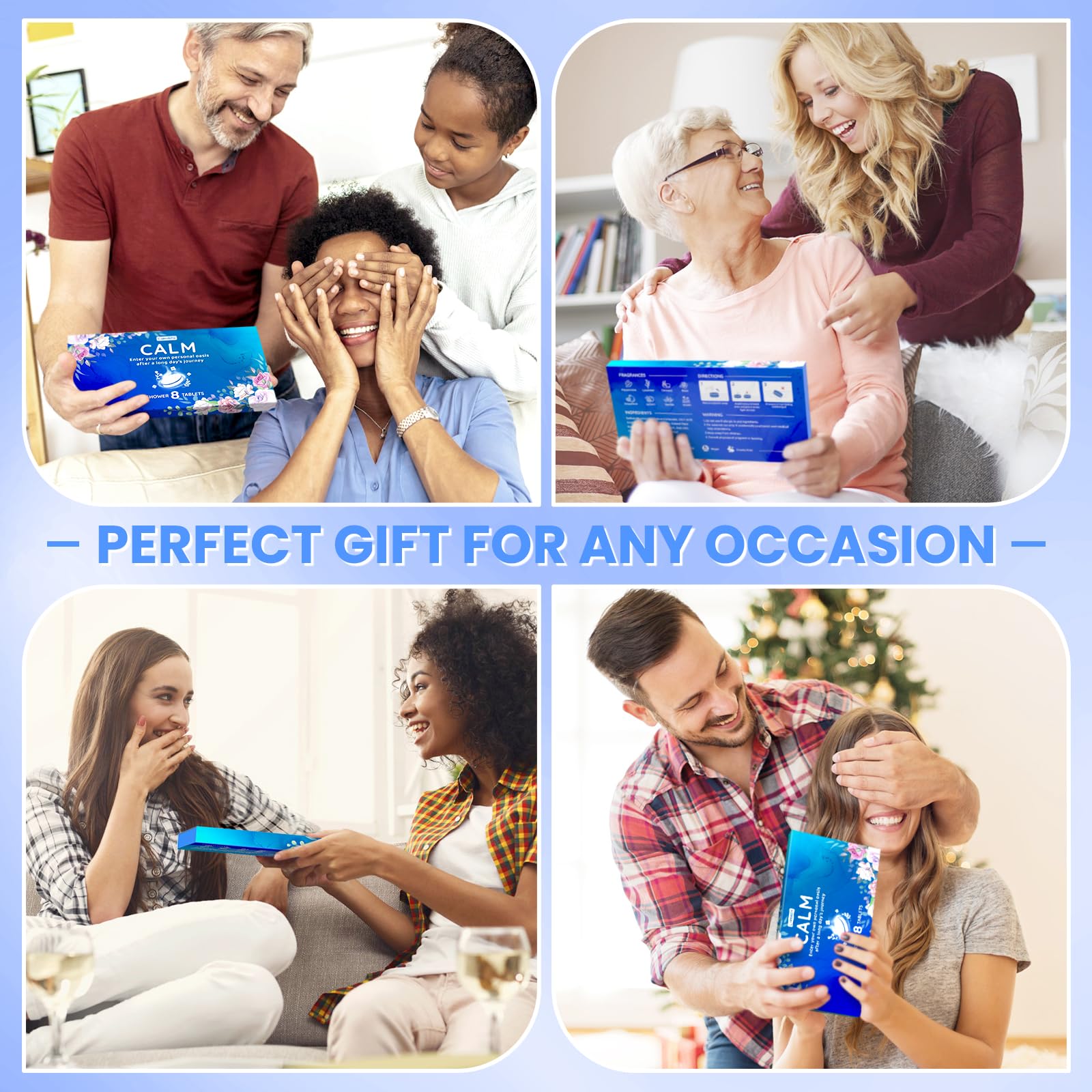 CalmNFiz sensory shower experience highlighting immersive fragrance.