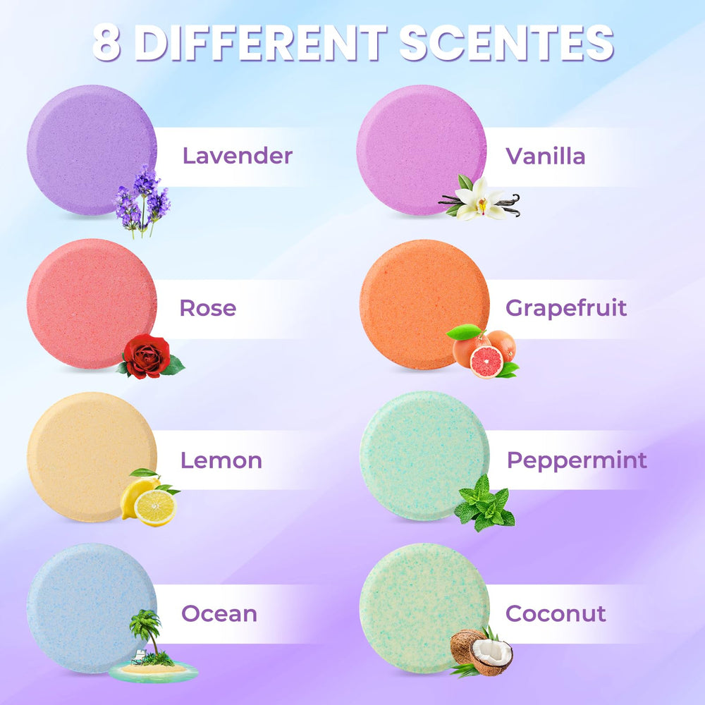 CalmNFiz coconut shower steamer with tropical scent for a relaxing escape.