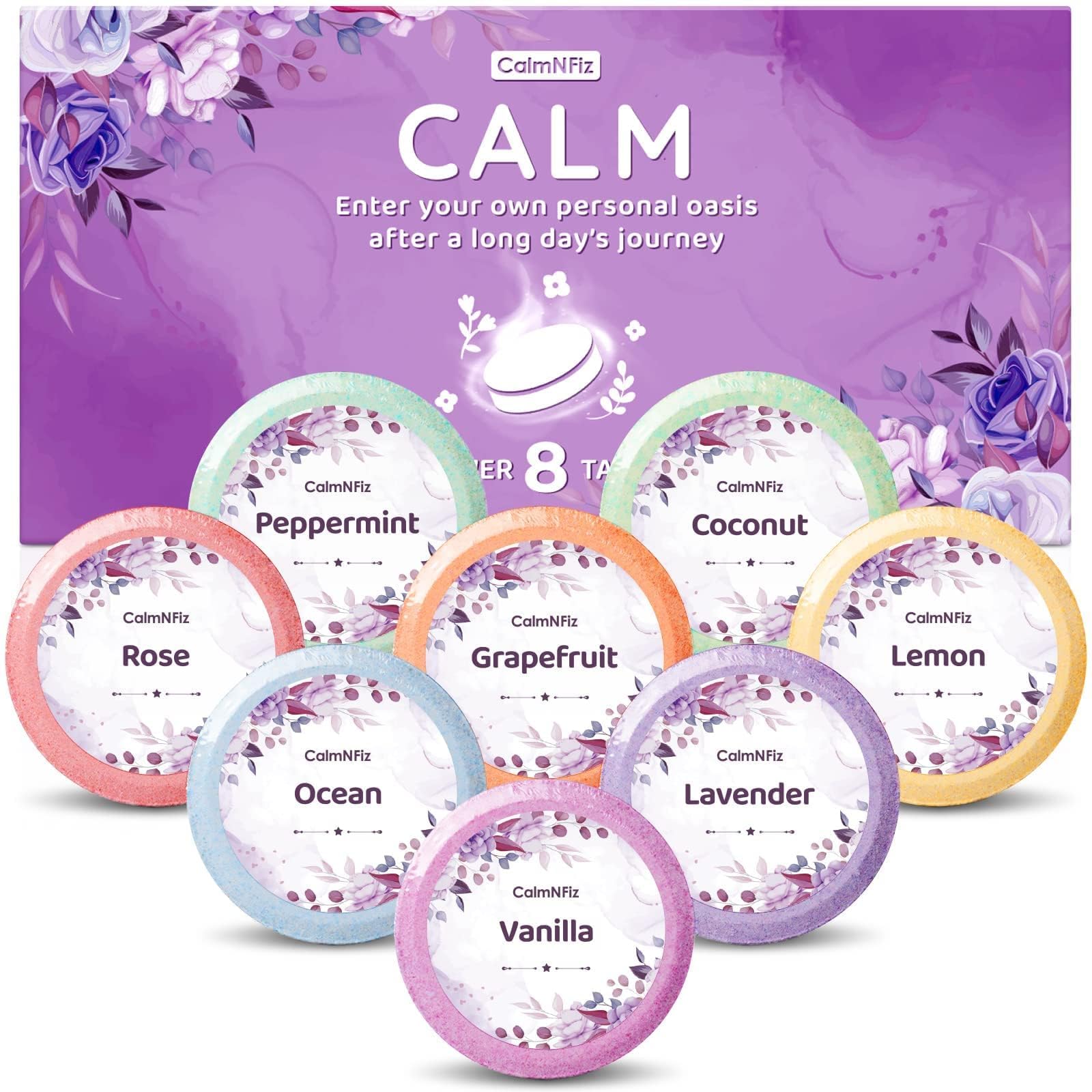CalmNFiz Peppermint Shower Steamer for a refreshing morning boost.