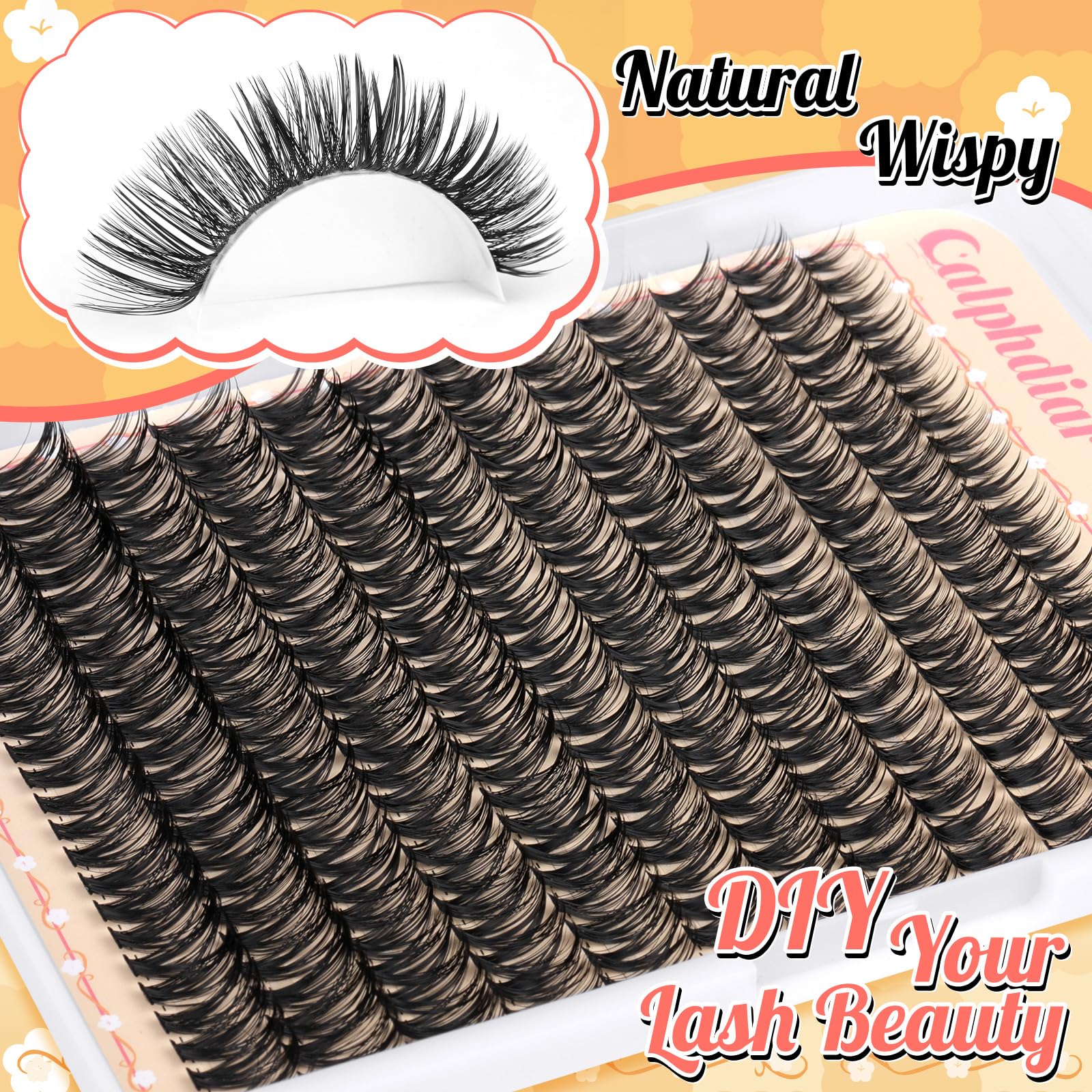 Calphdiar 288pcs lash clusters provide versatile styling options.