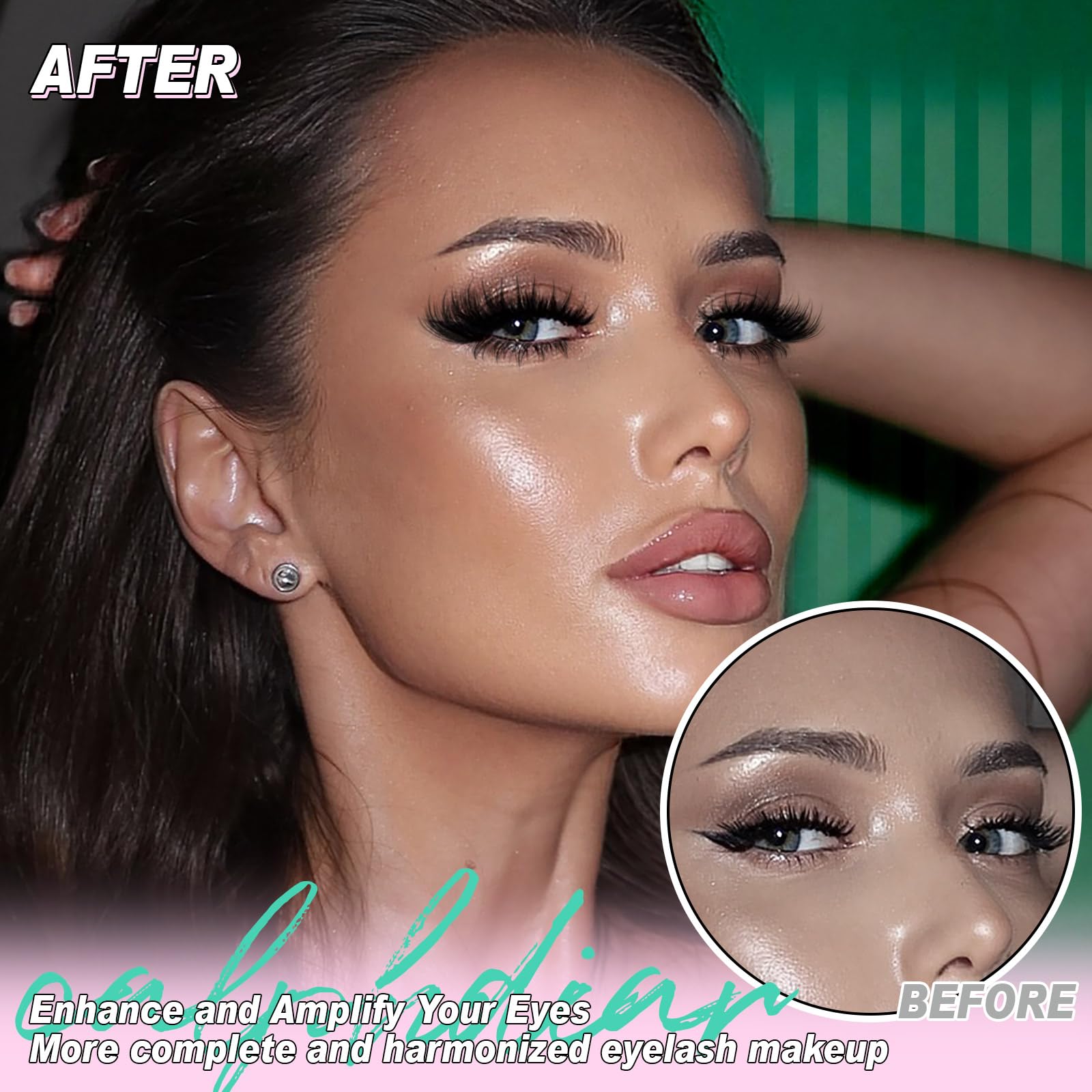 Calphdiar bottom lash clusters clear band provide seamless, comfortable wear.