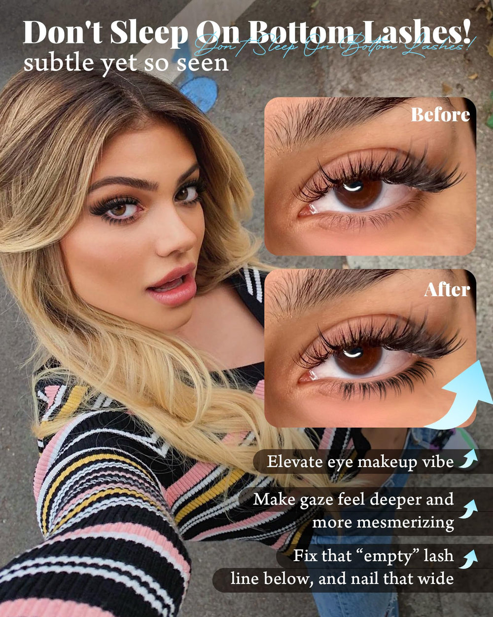 Calphdiar bottom lash clusters manga-inspired add subtle eye drama