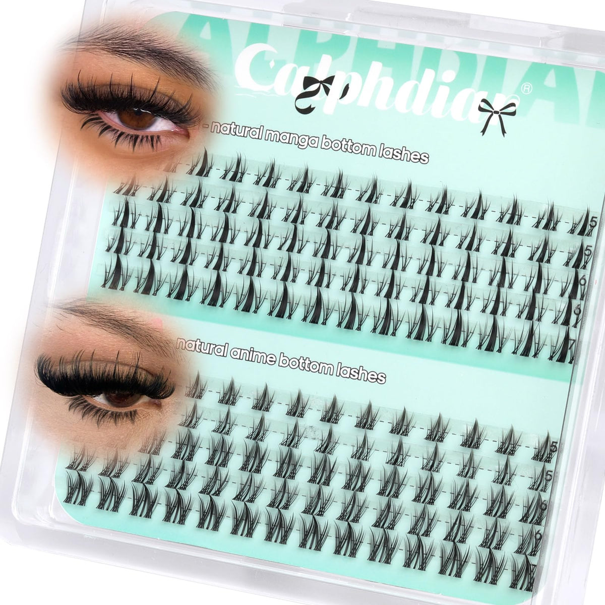 Calphdiar bottom lash clusters manga style offer natural length and day-long lift.