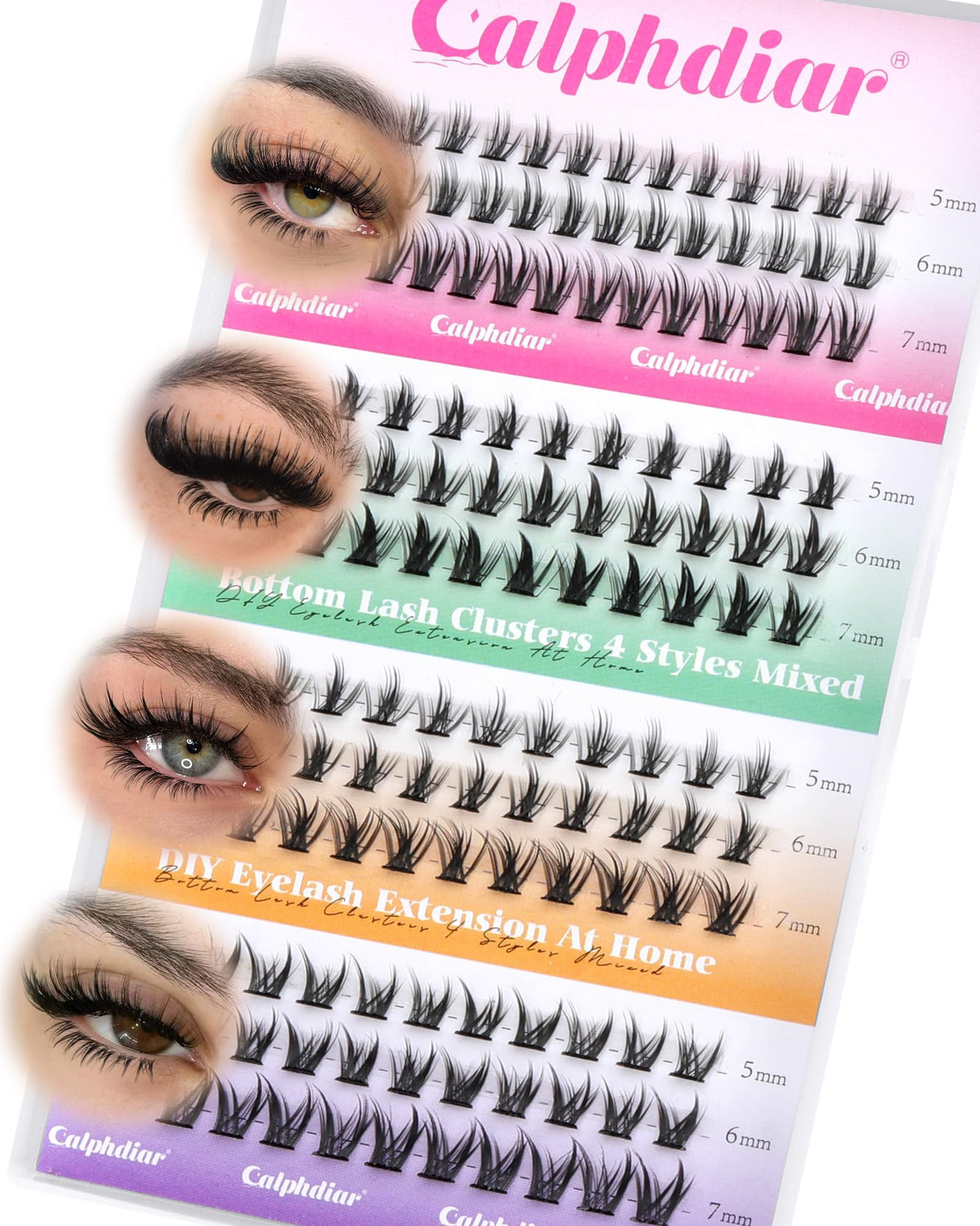 Calphdiar bottom lash clusters natural style for everyday balance