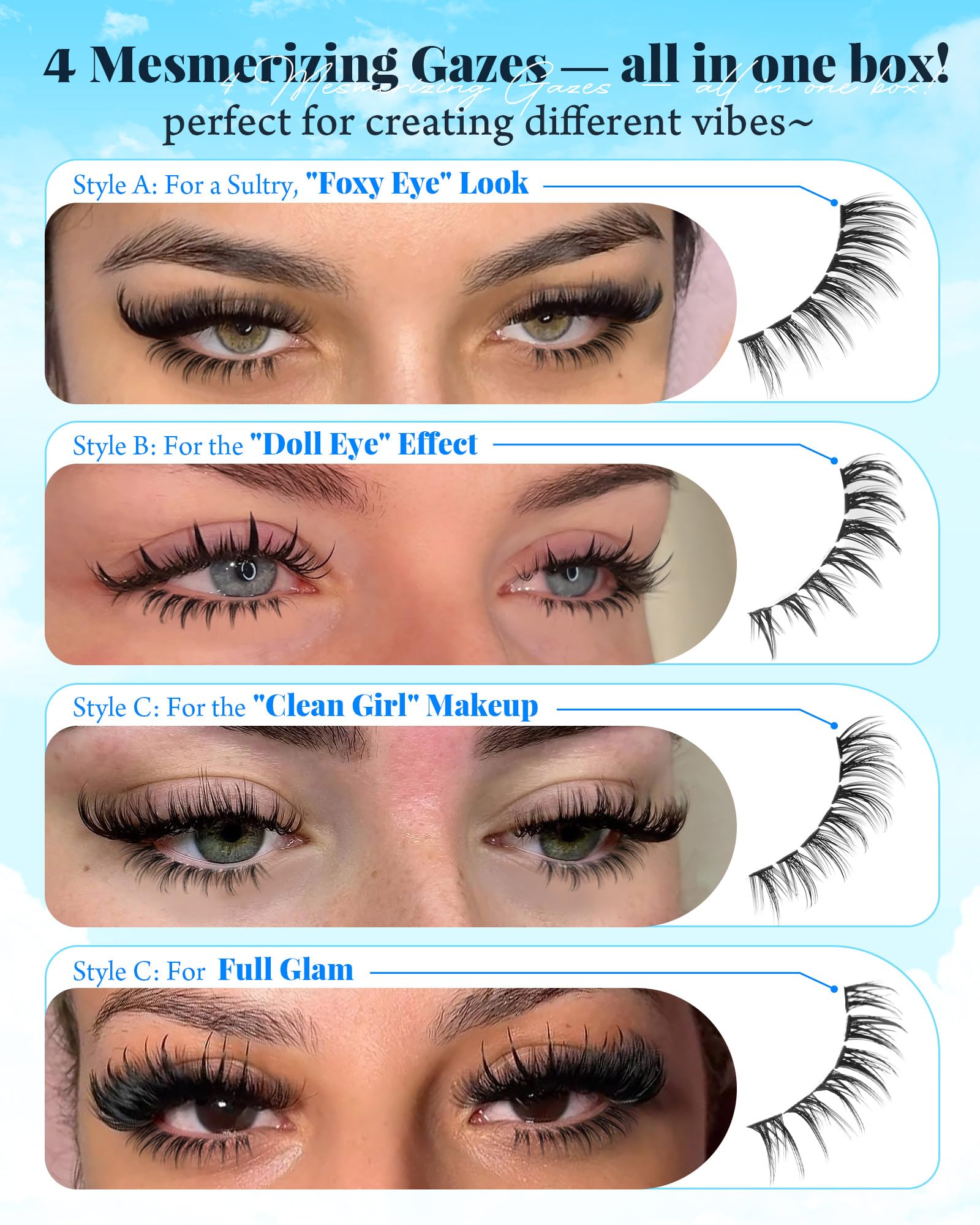 Calphdiar bottom lash clusters subtly dramatic enhances eye definition
