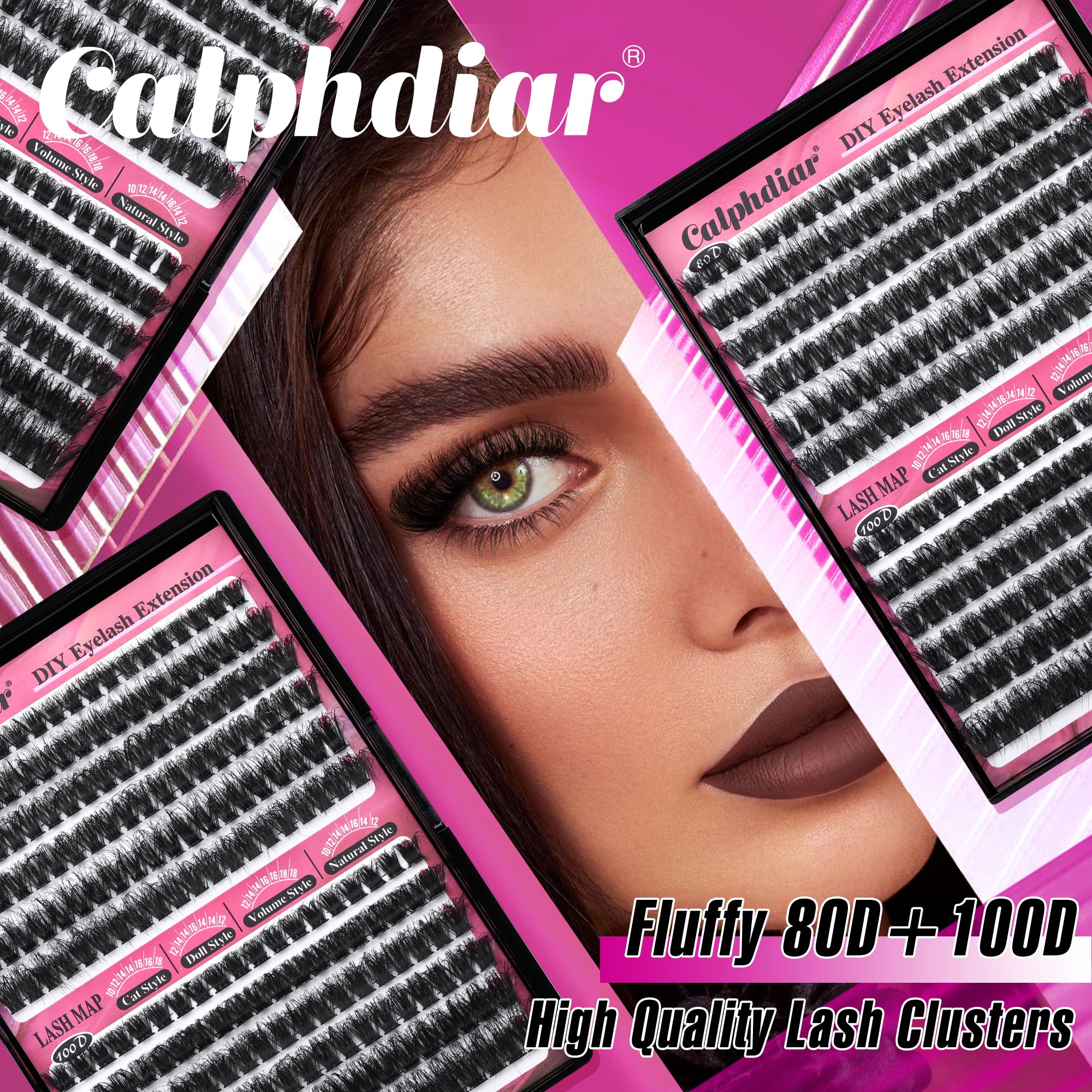 DIY lash extensions with Calphdiar clusters for salon-like results