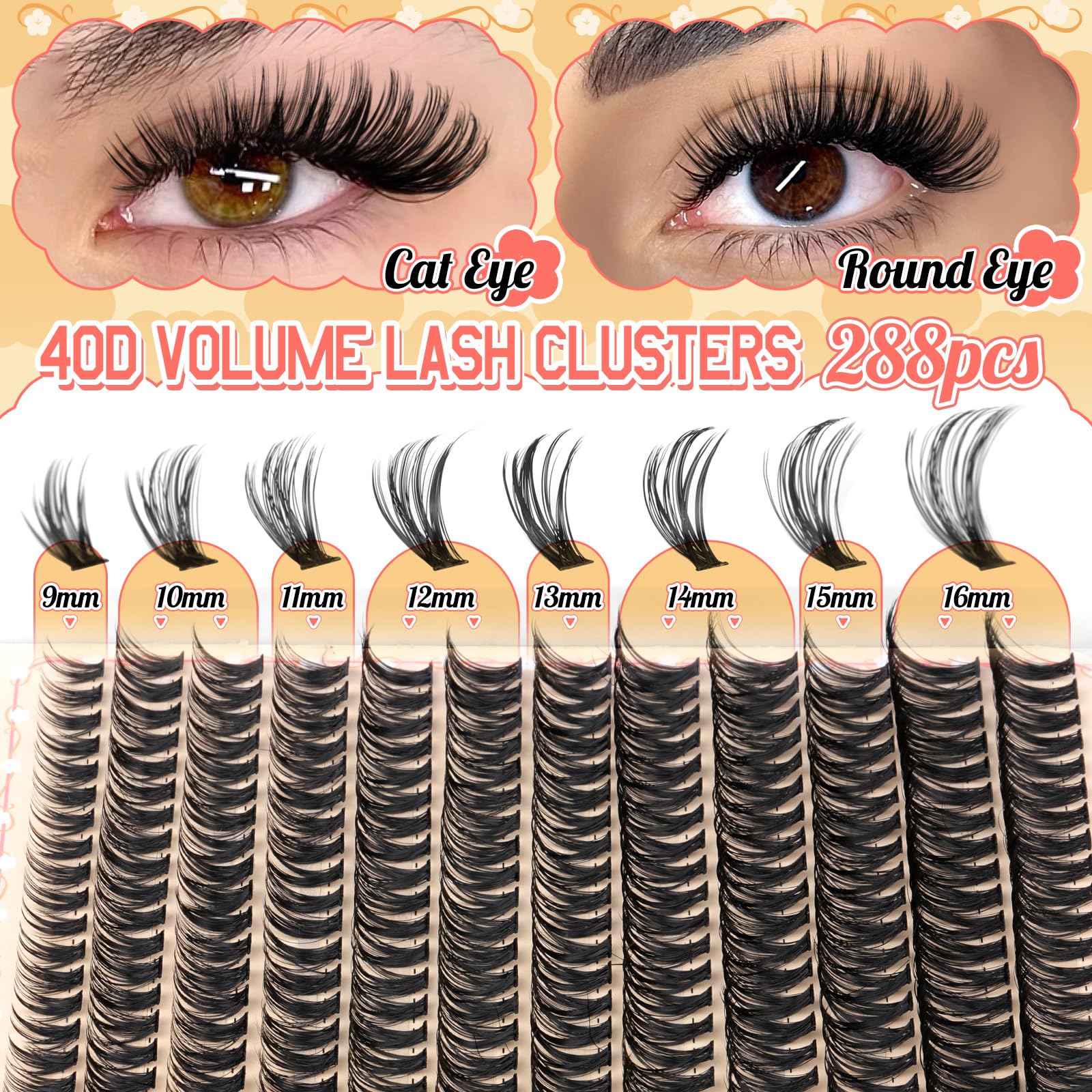 Calphdiar DIY lash extensions steps illustrate easy at-home application.