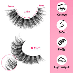 Calphdiar 3D wispy lashes provide lightweight volume and dimension.