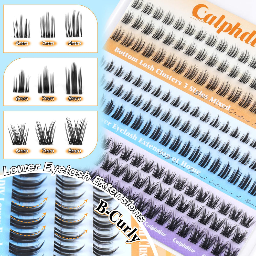 calphdiar invisible-band bottom lashes for a barely-there, comfortable wear