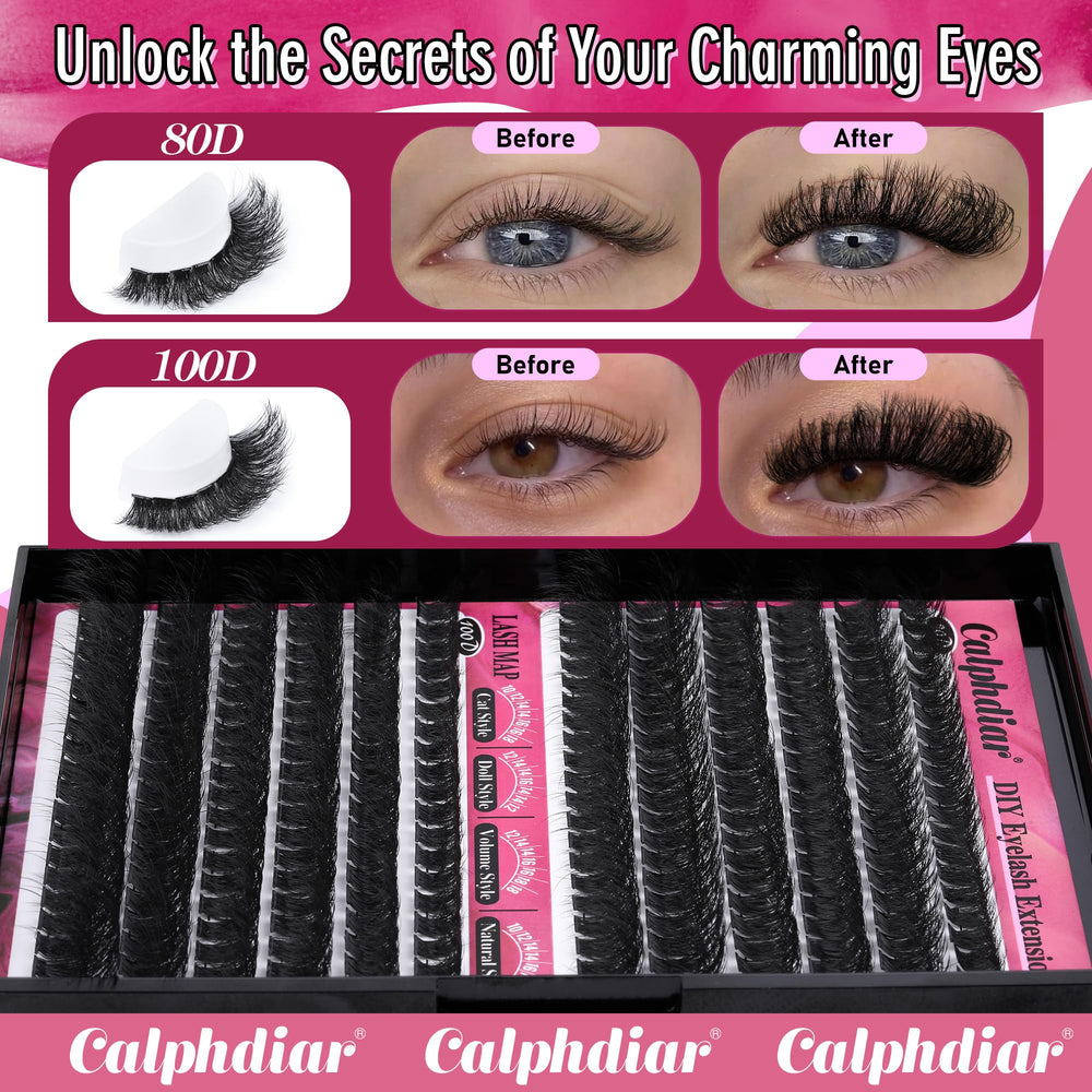 234-piece Calphdiar lash clusters pack for DIY extensions