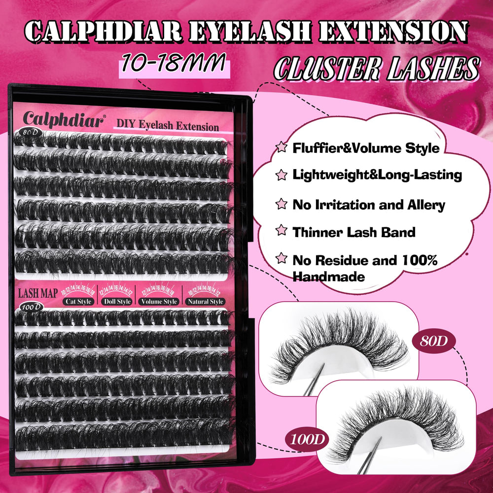Calphdiar wispy cluster lashes for a dramatic lash line