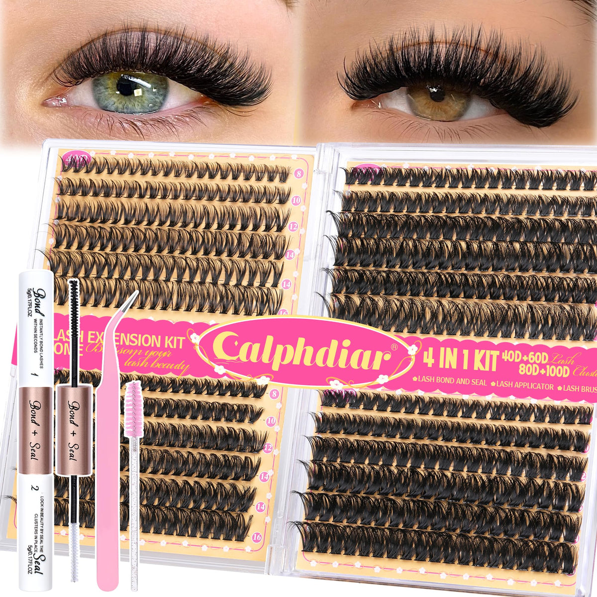 Calphdiar lashkit contents for a complete at-home lash look.