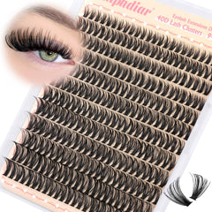 Calphdiar wispy lash clusters closeup in 9-16mm length for natural fullness.