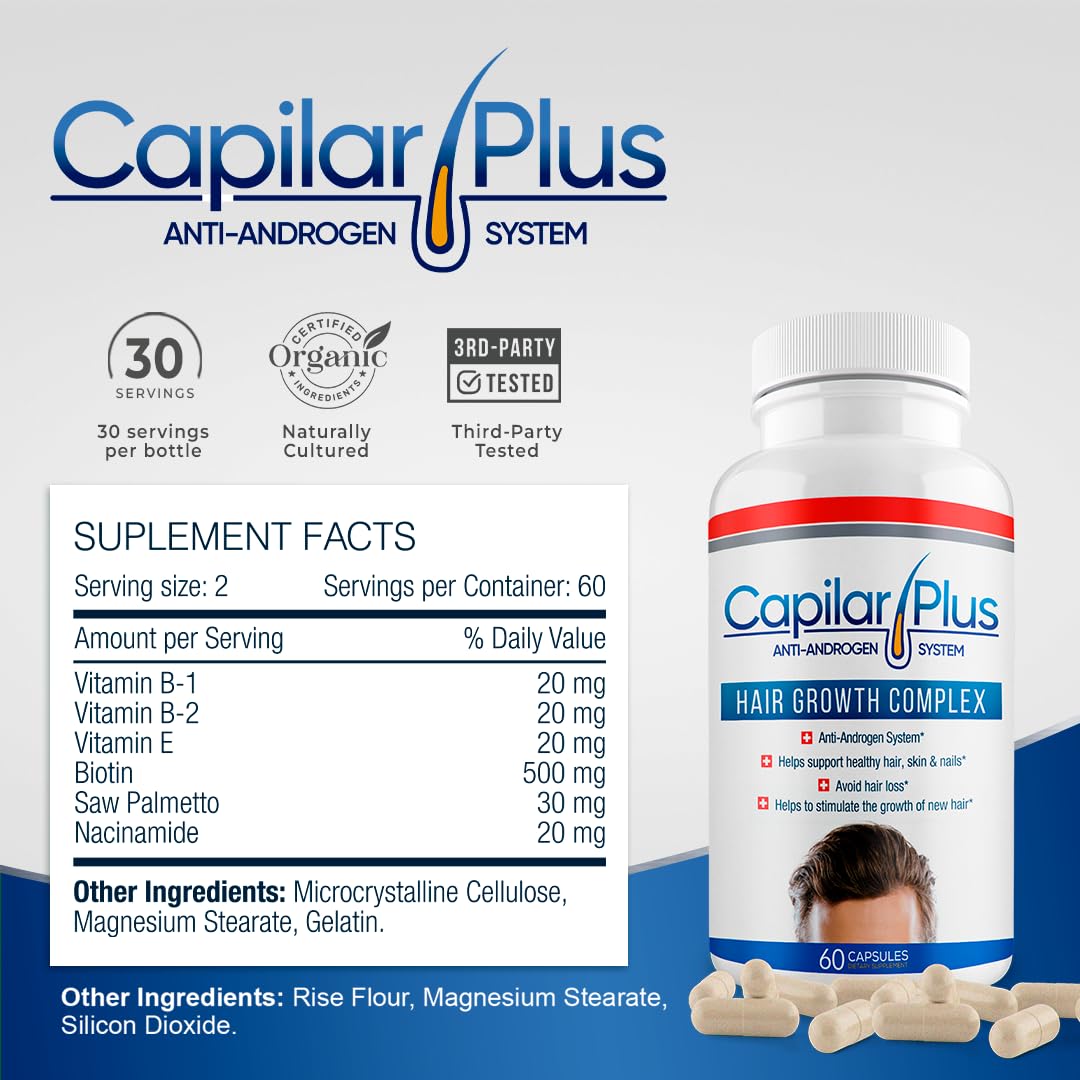 CALVISTOP Capilar Plus dosage spoon with capsules convenient regimen for busy mornings.