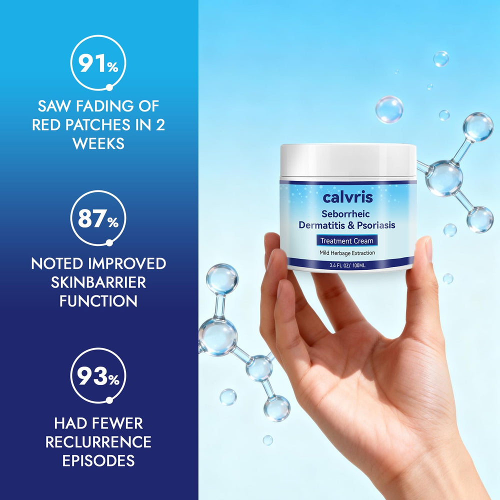 Daily use of Calvris Balm on scalp and skin with mild cleanser.
