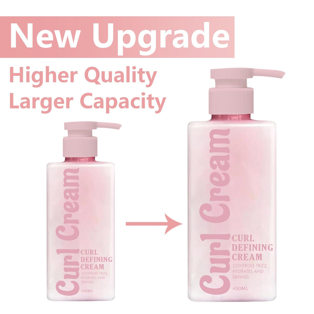 Hands applying Calyphra Curl Defining Cream to define curls with soft hold.