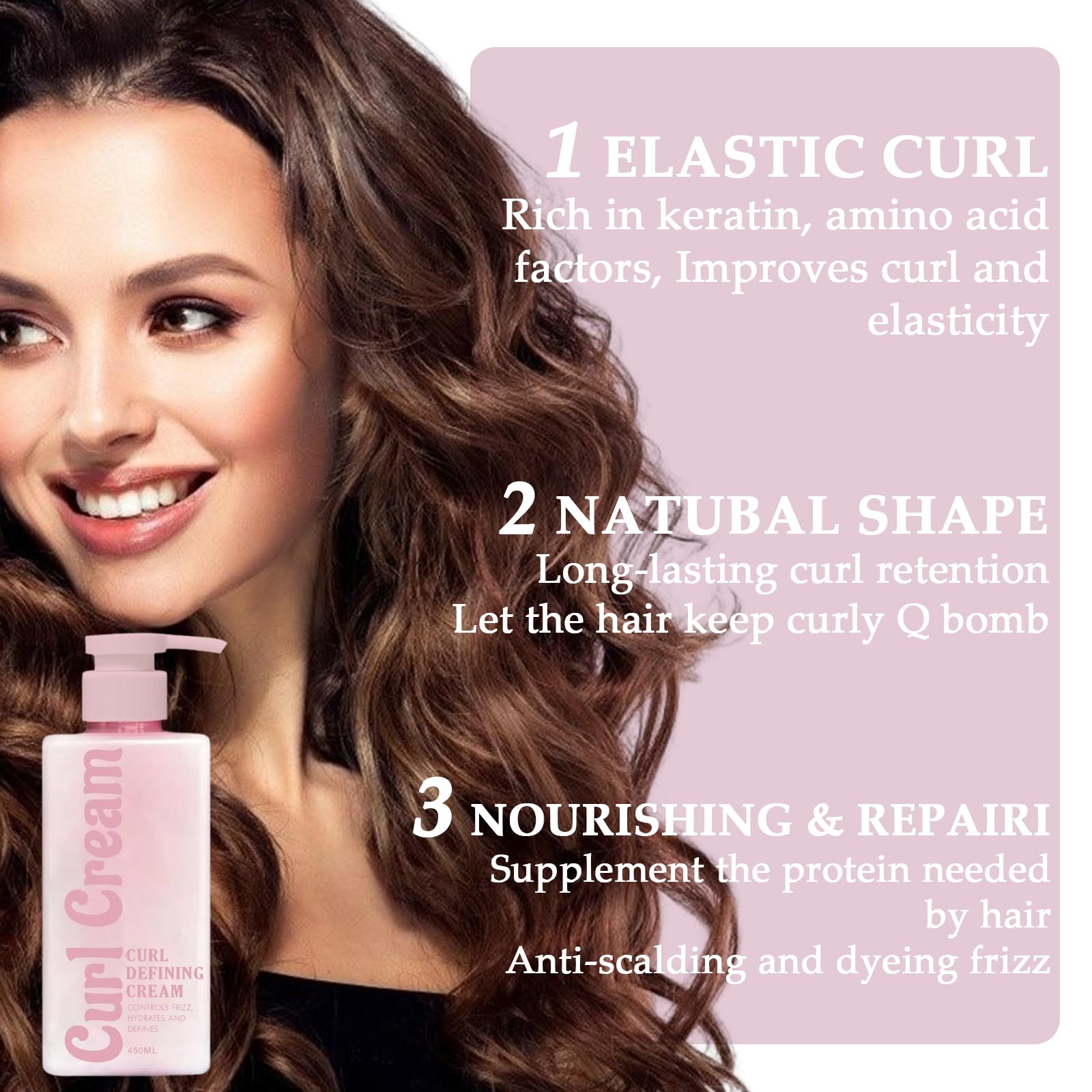 Texture close-up of Calyphra Curl Defining Cream showing creamy moisture for waves.