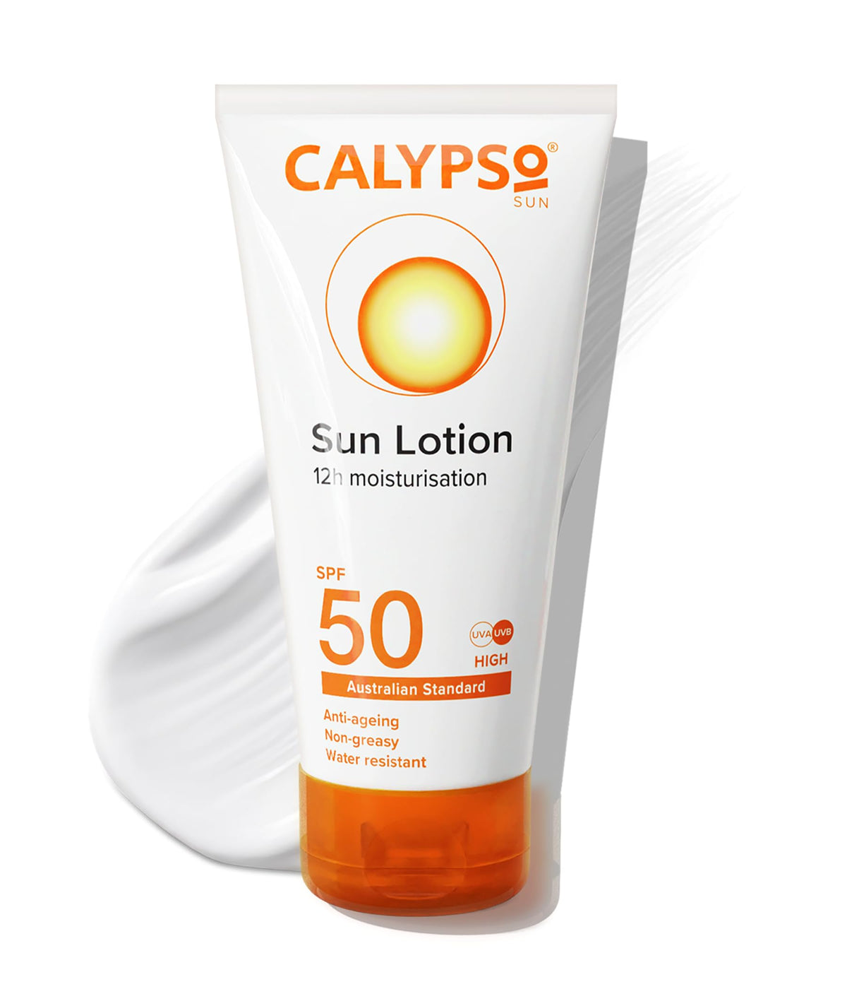 Calypso Linco Care Sun Lotion bottle demonstrates gentle protection for delicate skin.